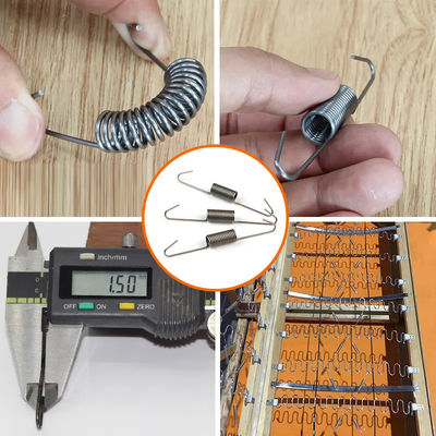 1.5mm径 97mm長 高炭素鋼線 バランスフック スプリング 固定クリップ 家具用サスペンション