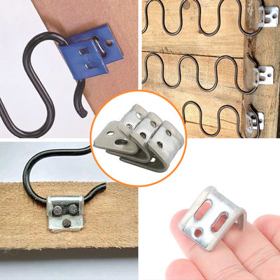 耐久的なソファアクセサリー 具具用 ハードウェア用 厚さ0.8mm/1.0mmの4穴式スプリングクリップ