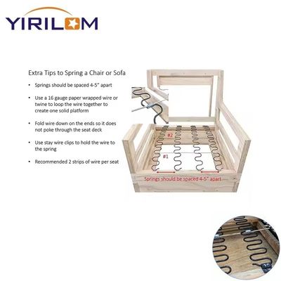 電着または粉体塗装を施した、ソファクッション用カスタマイズされた長さの高耐久性ジグザグスプリング