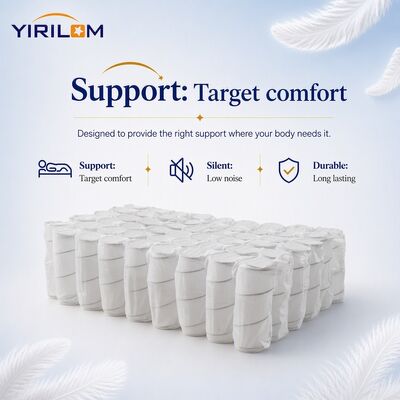 高炭素鋼線を使用した独立したサポートのための卸売圧縮ロールパックソファポケットスプリングユニット